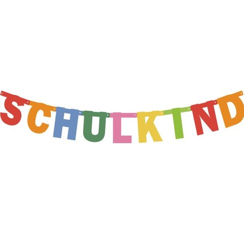 Závěsná dekorace girlanda pro školáky k zápisu do školy, barevný banner pro školáka na úvod do