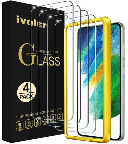 ivoler Pack 4ks ochranné sklo pro Samsung Galaxy S21 FE 5G / 4G (ne pro Samsung Galaxy S21),
