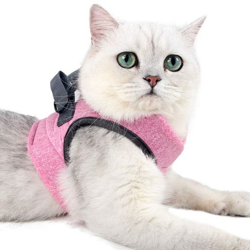 Postroj pro kočky a vodítko Ultralehký obojek pro kotě měkký a pohodlný pro chůzi Napařování pro