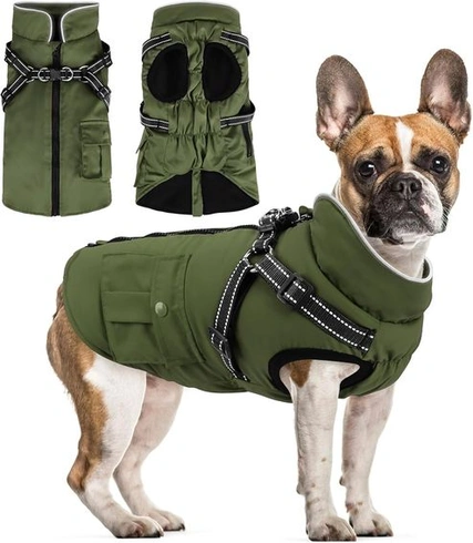Woiil Dog Coat Zimná bunda pre psa zelená L