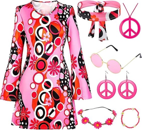 Antsparty hippie kostým pro ženy 60-70 léta