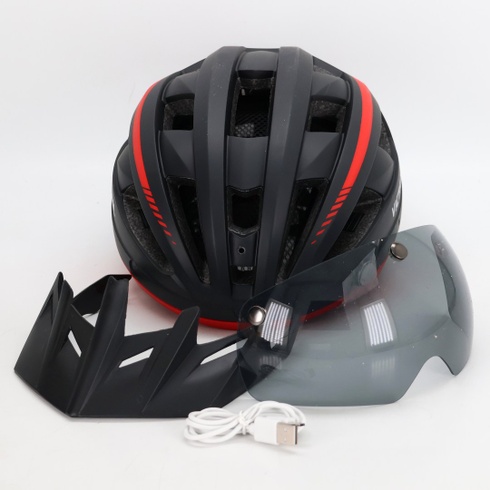 Cyklistická helma VICTGOAL, XL černá/červená