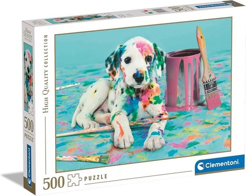 Clementoni - Kolekce 35150 - Zábavný dalmatinec, Puzzle 500 dílků pro dospělé a děti od 14 let,