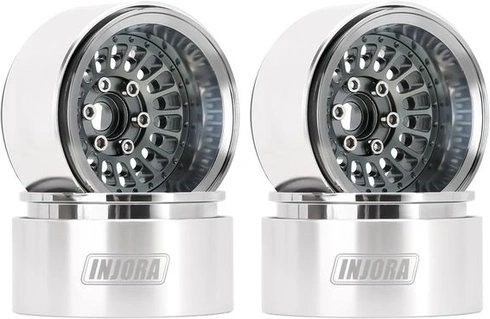 INJORA 1.9 Beadlock ráfik kolesa s hliníkovým ofsetom -10mm pre 1/10 RC Crawler SCX10 Pre TRX4 VS4-10
