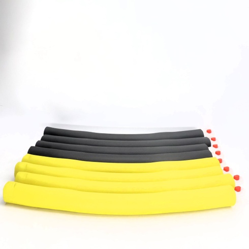 Fitness pneumatika Hula Hoop pre chudnutie Pneumatika Hoola Hup s mini páskou (4 uzly žltá + šedá)