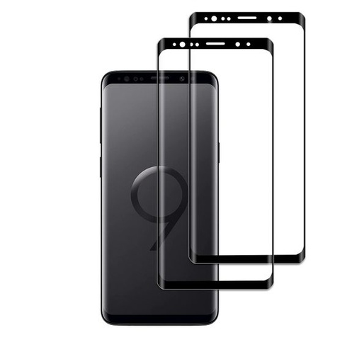 [2 Pack] Tvrzené sklo na ochranu obrazovky kompatibilní s Samsung Galaxy S9, 3D plné pokrytí,