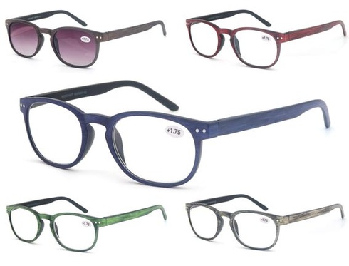 MODFANS (5 balení) brýle na čtení 1,25 kulaté pánské/dámské, dobré brýle, kvalitní, pohodlné,