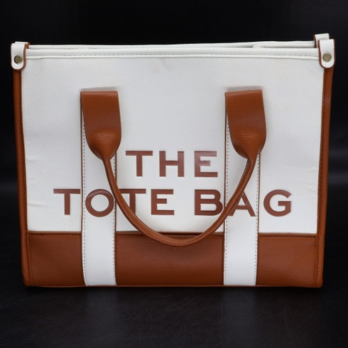 Dámská kabelka The Tote Bag hnědobílá