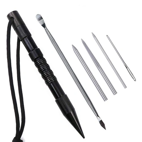 Namvo Marlin Spike se 6 šněrovacími jehlami/Fids pro Paracord nebo koženou práci Paracord Sada FID
