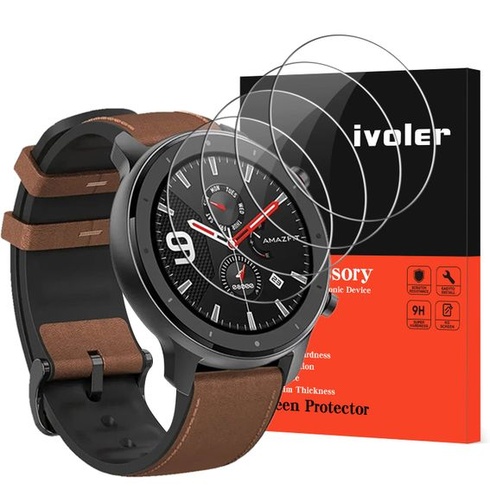 ivoler 4dielna ochrana obrazovky pre Garmin Fenix 7S Pro/Fenix 7S 42 mm / Amazfit T-Rex Ultra /