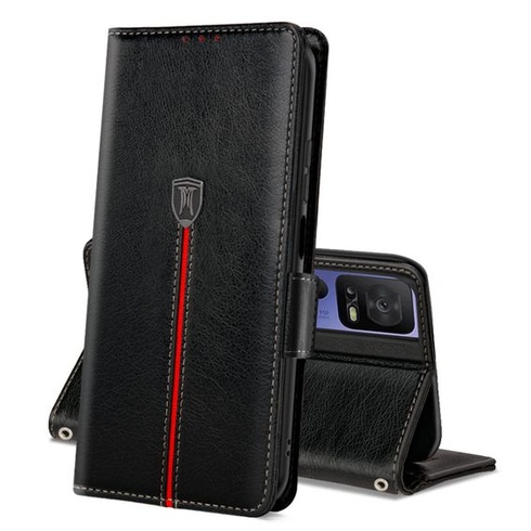 MAMA MOUTH Cover TCL 40 SE/TCL 40SE, Flipové kožené pouzdro na peněženku, Slot pro magnetickou
