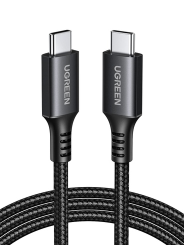 UGREEN USB C nabíjací kábel 60W čierny nylon USB C na USB C kábel PD 3.0 PPS kompatibilný s Galaxy