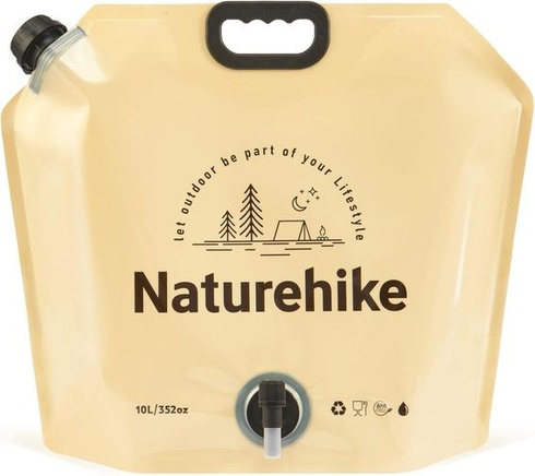 Skládací vak na vodu Naturehike 10L s kohoutkem, přenosný kanistr na vodu, ideální pro kempování,