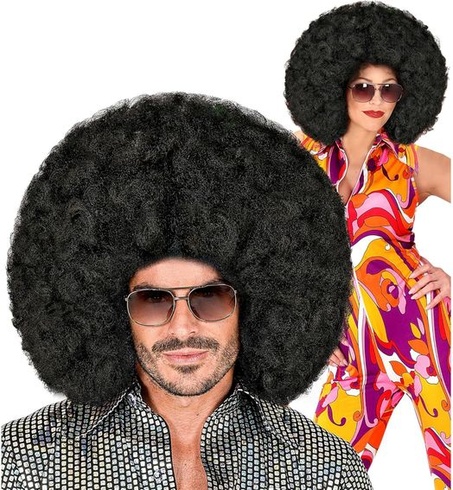 W WIDMANN MILANO Párty móda - Paruka Obří afro, Kudrnatá paruka, Syntetické vlasy, Disko horečka,
