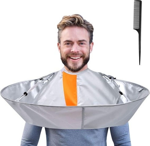 Kadernícky plášť Lictin, plášť na strihanie vlasov, dáždnik, vodotesný a skladací plášť, strieborné