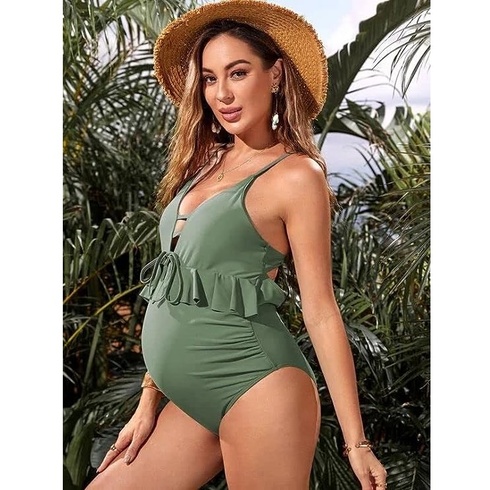 Těhotenské plavky vel. XL zelené Tofern