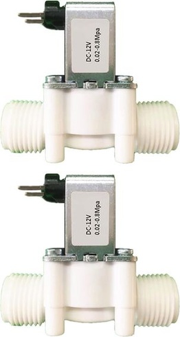 Balenie 2 kusov vodného ventilu Elektromagnetický ventil 12V DC Elektrický elektromagnetický ventil