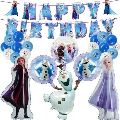 Dekorativní balónky JIAJIAYI Elsaa, Ozdobný balonek k narozeninám Frozen Party, Sada Frozen