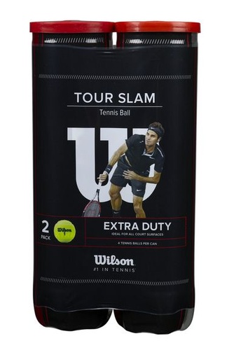 Wilson Unisex Tour Slam 4 plechovka na tenisový míček 2 balení, žlutá, NS EU