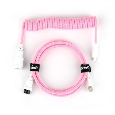 Spirálový kabel Geeksocial růžový