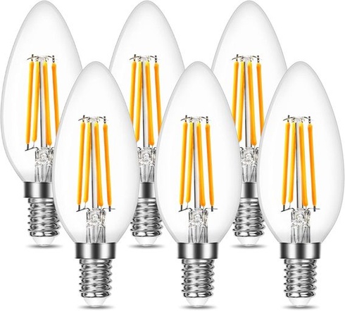 Lepro žiarovka E14 LED sviečka, 4,5W LED, teplá biela, balenie 6, 470 lúmenov, klasické žiarovky v tvare