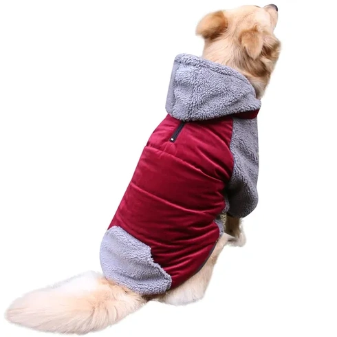 JoyDaog psí kabátek s fleecovou podšívkou s odnímatelnou fleecovou kapucí pro malé psy teplá bunda