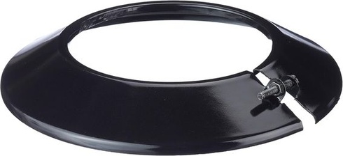 S&M 485190 – Černý slinutý profil Ø100 mm | Rozeta pro kouřovody kamen a komínů, odolná proti