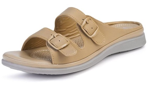 ZUSERIS Mules dámské ploché sandály letní pantofle s nastavitelným páskem, khaki, velikost 40