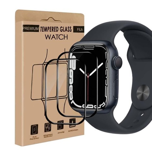 Bodyguard [2 kusy ochranná fólie na tvrzené sklo pro Apple Watch Series 7/8 (41mm) tvrzené sklo, 3D