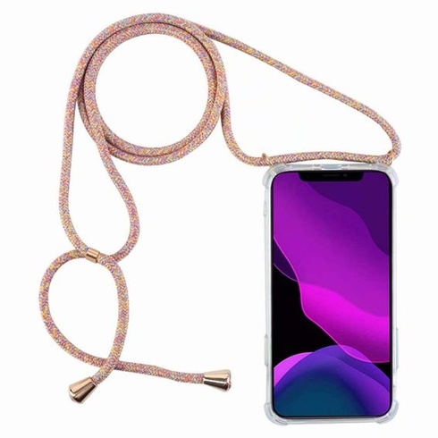 Druhé jarní pouzdro s náhrdelníkem kompatibilní s iPhone 7/8/iPhone SE 2020 Lanyard Přívěsek