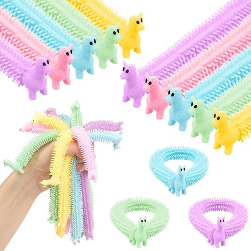 Hračky Ainiv Alpaca s natahovacími provázky, 10 balení hraček na úlevu od stresu, stahovací,