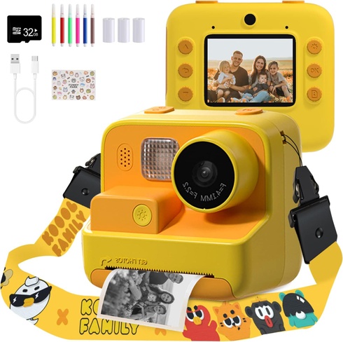 Dětský fotoaparát Mafiti K27 žlutý