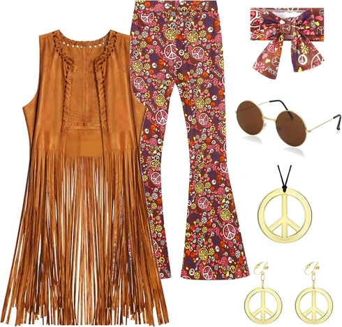 Hippie dámský kostým ATOWORLD vel.XL