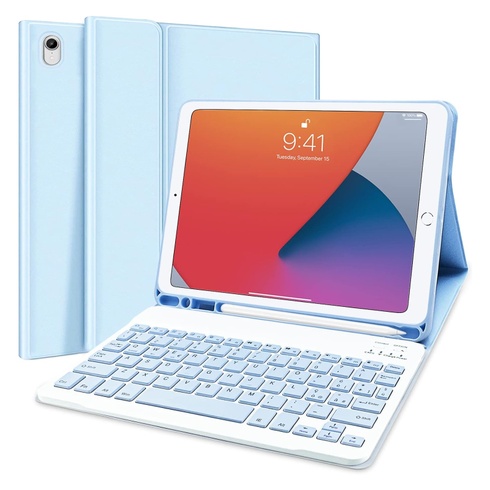 Pouzdro s klávesnicí Lupxiu iPad 10,2 modré