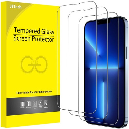 Ochranná fólie JETech pro iPhone 13 Pro Max 6,7 palce, ochranné tvrzené sklo 9H nemá žádný vliv na