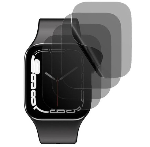 Miimall [Balení 4 ochranných fólií na obrazovku kompatibilních s Apple Watch Series 7 45 mm chránič