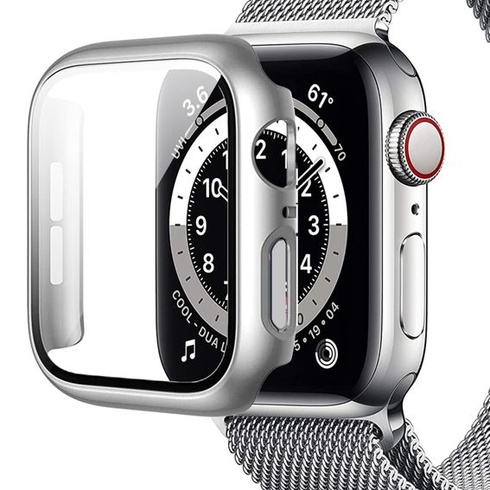 Pouzdro Miimall Kompatibilní s Apple Watch Series 6/SE/5/4 44mm ochranné pouzdro se skleněnou