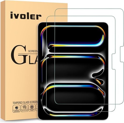 iVoler 2dielna fólia z tvrdeného skla pre Apple iPad Pro 11palcový generácie 2024, s 2dielnou fóliou na