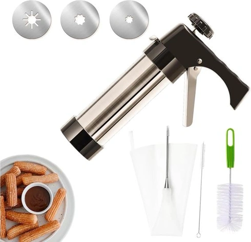 MUSLONG Churrera se 3 tryskami v různých tvarech, Churrens pro Churros, sáček s tryskami na různé