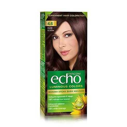 FARCOM Echo barva na vlasy s přírodním výtažkem z oliv a vitamínem C 60 ml (4,6 tmavý mahagon)