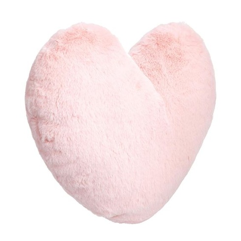 Polyesterový polštářek Amazon Basics ve tvaru srdce, světle růžový, 45 x 41 cm