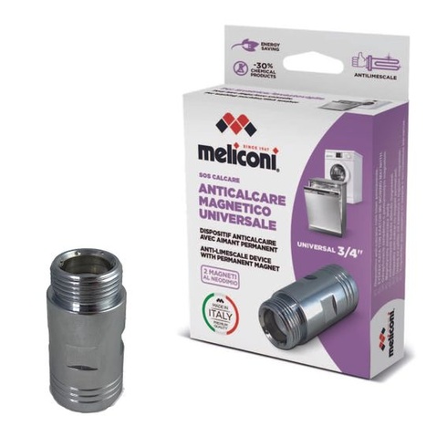Meliconi SOS Calcare, filtr proti vodnímu kameni do praček nebo myček, neodymová magnetická ochrana