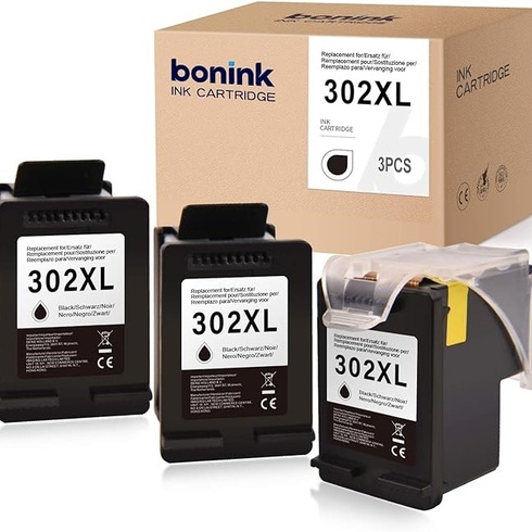 Atramentové kazety Bonink B-302XL-3BK, 3 ks