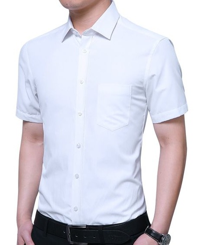 Pánská košile Kuson Regular Fit s krátkým rukávem Snadné žehlení / Nežehlivá Čistá barva Košile s