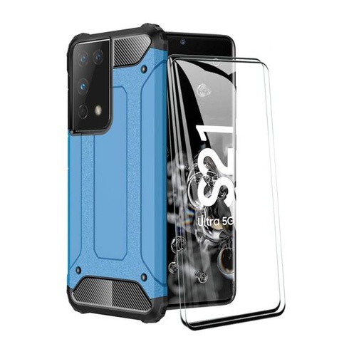 Pouzdro FINEONE® pro Samsung Galaxy S21 Ultra 5G, prémiové ochranné pouzdro TPU + PC [Tough Armor]