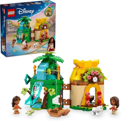 LEGO Disney Moana 2: Zábava na Vaianin ostrove - Hračka pre dievčatá od 5 rokov s domčekom, vodopádovou