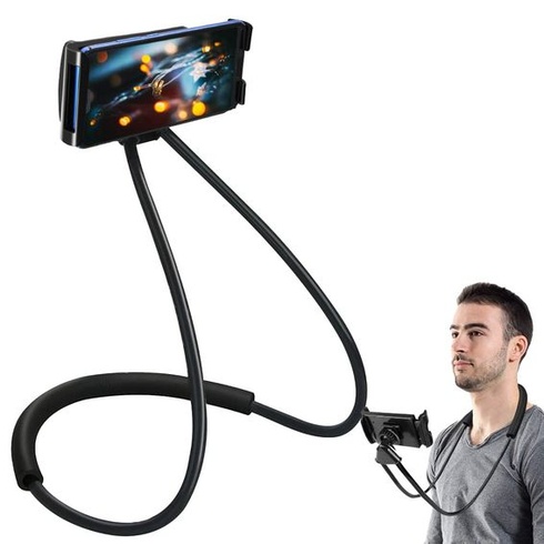 DOUSELLA univerzální držák na mobil Multifunkční líný držák na mobil k zavěšení na krk s 360°