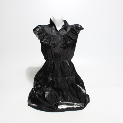 Dětský kostým černé šaty XL z polyesteru
