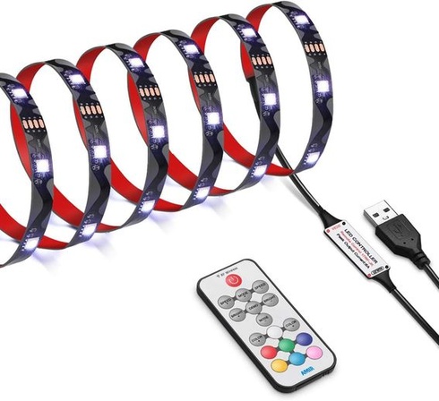AMIR LED pásik, 2,5M 75LED LED pásik 5050 RGB Fairy Lights, LED svetelný pás s diaľkovým ovládaním,