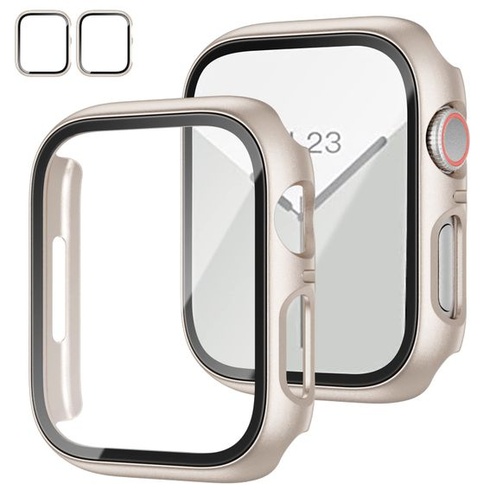 Balení 2 pouzder s ochranou displeje pro Apple Watch Series 9 Series 8 Series 7 45mm, Slim Guard